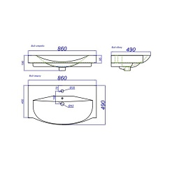 Misty Тумба с раковиной Элвис 85 белая подвесная – фотография-4